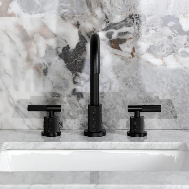 Kingston Brass FSC8925CML Kingston Brass Manhattan Two-Handle 3-Hole Deck Mount Widespread Bathroom Faucet with Brass Pop-Up Drain