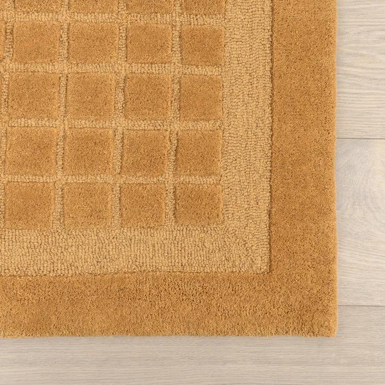 Latitude Run® Fritz Checkered Wool Area Rug