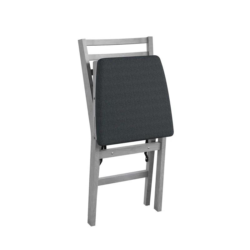 COSCO COSCO Contoured Back Wood Folding Chair with Fabric Seat (Set of 2)
