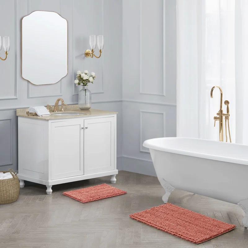 Laura Ashley Laura Ashley Astor Chenille 2 Pieces Non-Slip Bath Mat