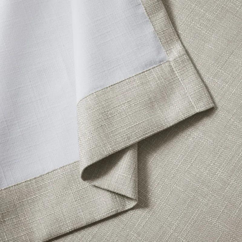 Madison Park Maya Printed Heathered Blackout Grommet Top Single Curtain Panel