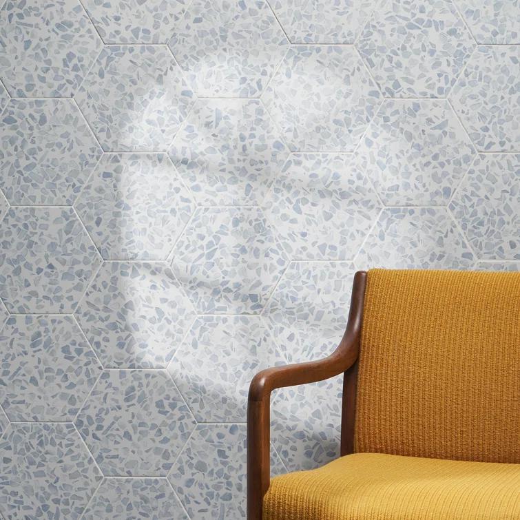 Jurassic Hex 9" Terrazzo Look Porcelain Floor & Wall Tile (8.07 Sq. Ft. / Case)