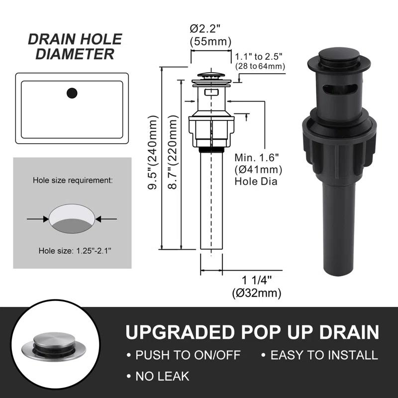 iVIGA VBA90B Bathroom Faucet 3 Hole With 360° Swivel Spout And 2 Handle Design