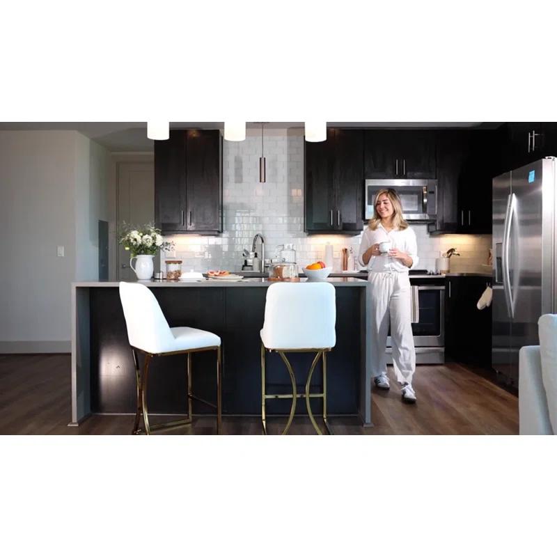 Mercer41 24" Counter Height Bar Stools with Back Kitchen Island Stools