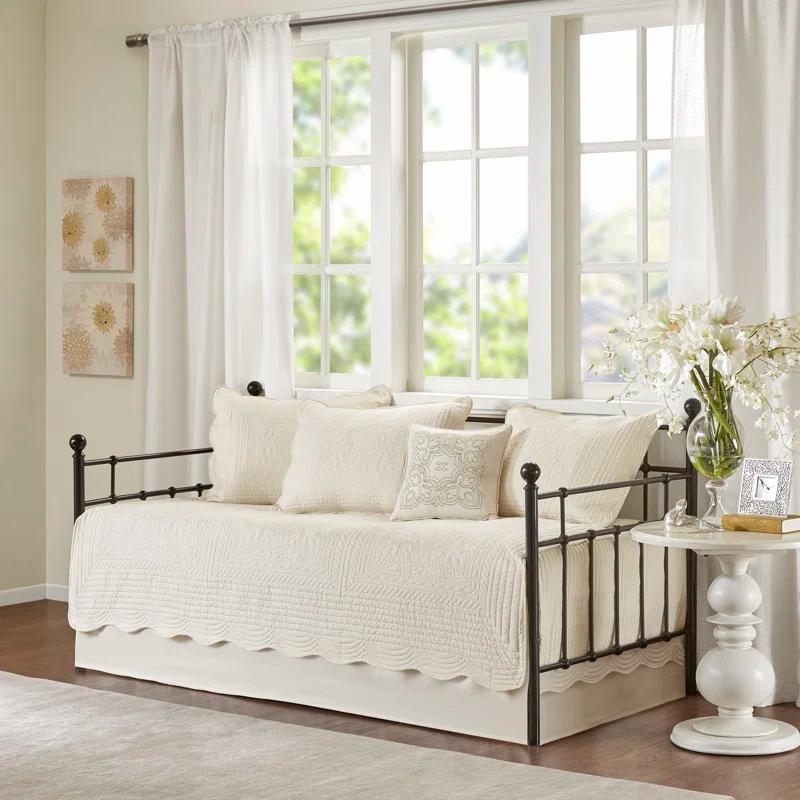 Madison Park Tuscany 6 Piece Reversible Scalloped Edge Daybed Cover Set