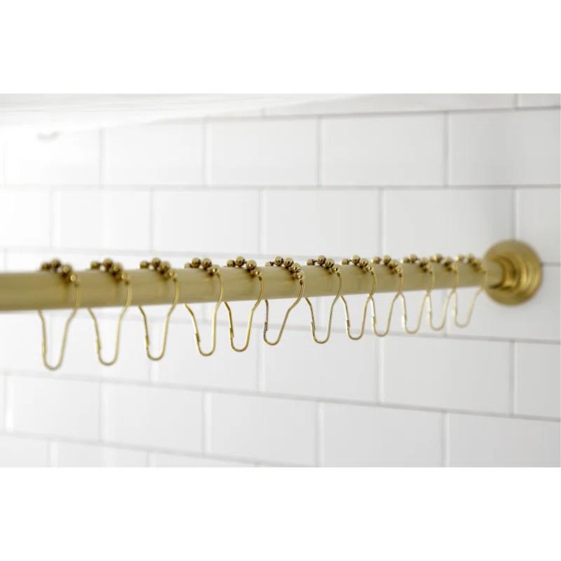 Kingston Brass Kingston Brass Edenscape 60-Inch to 72-Inch Adjustable Shower Curtain Rod with Rings Combo