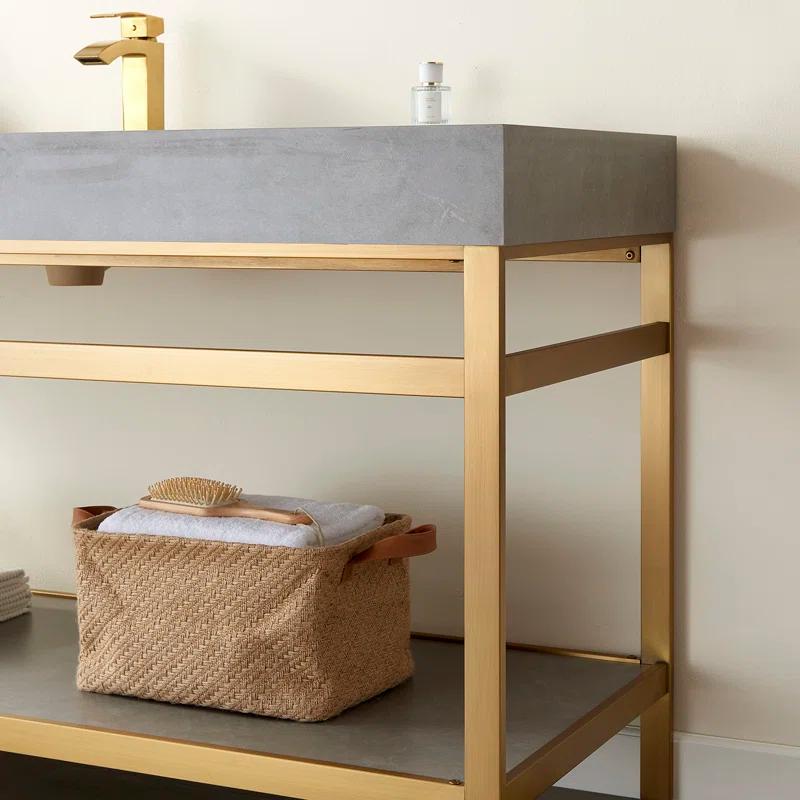 60'' Single Bathroom Vanity with Stone Top