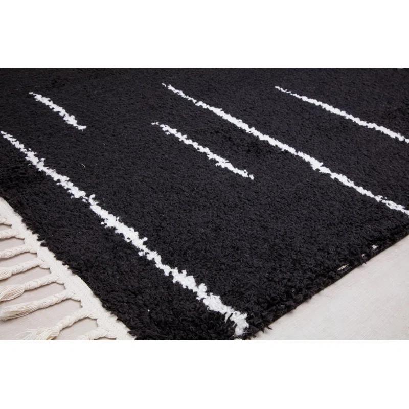 George Oliver Colletti Bennett Abstract Introspective Black Area Rug