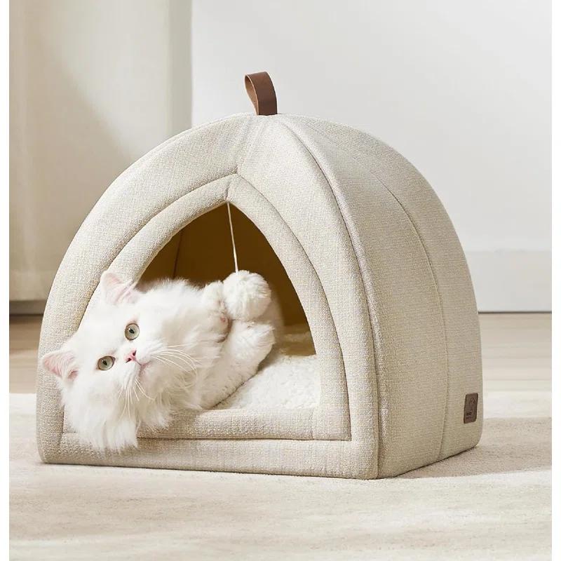 Tucker Murphy Pet™ The Cat Beds for Indoor Cats - 2 in 1 Cat Cave for Kittens and Small Pets, Cat Hideaway with Non-Slip Bottom,16 inches