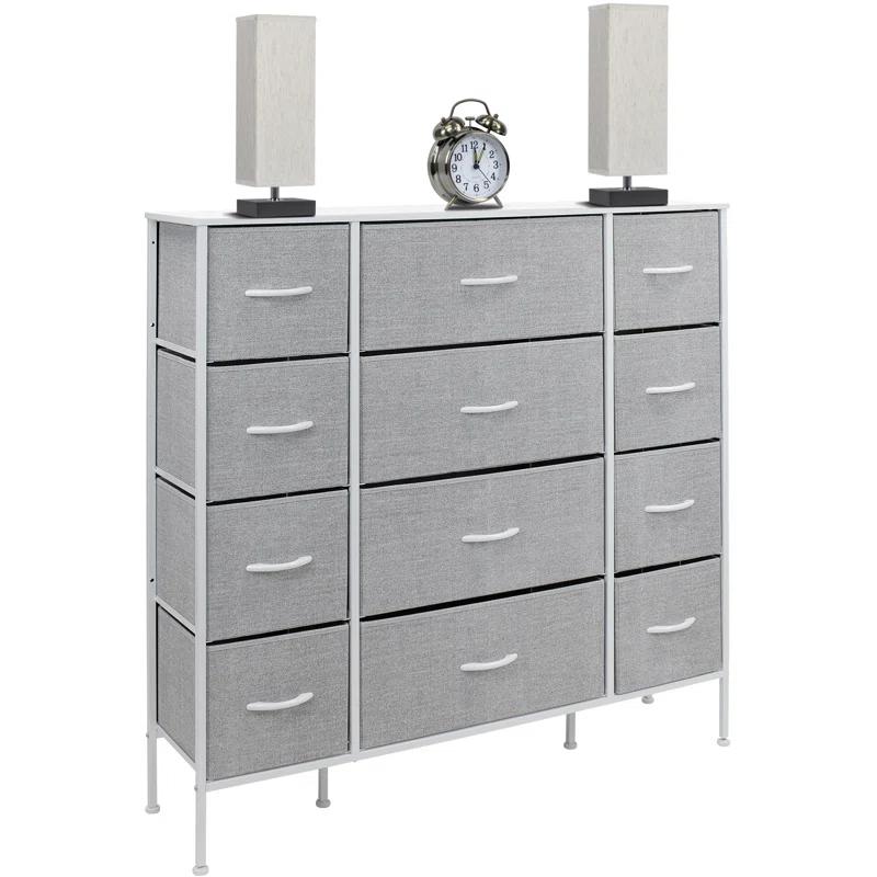 Sorbus Sorbus 12 Drawers Dresser with Steel Frame and Wood Top