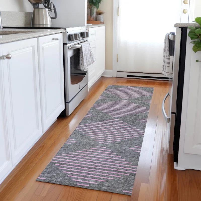Machine Washable Indoor/Outdoor Chayden ACN1017 Gray Rug