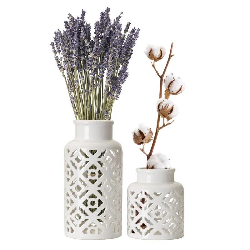 Elements Elements 2 Piece Ceramic Table Vase Set