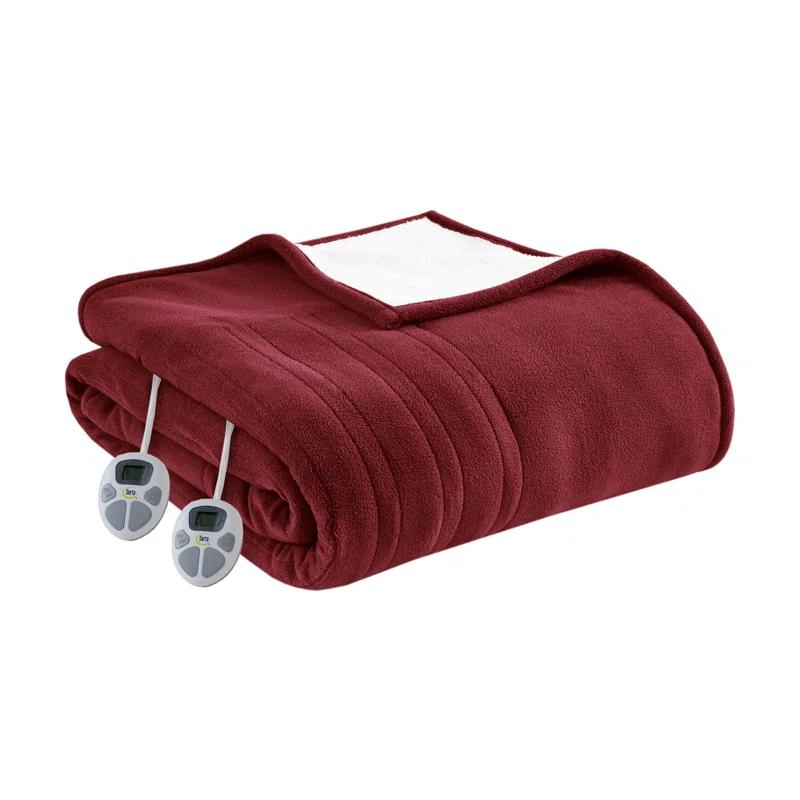 Serta Serta Fleece to Sherpa Heated Blanket