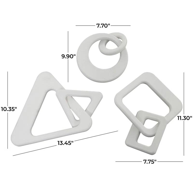 Alize Contemporary Chain Sculpture (Set of 3)