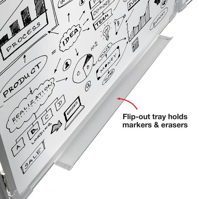 Excello Global Products Wall Steel Magnetic Whiteboard