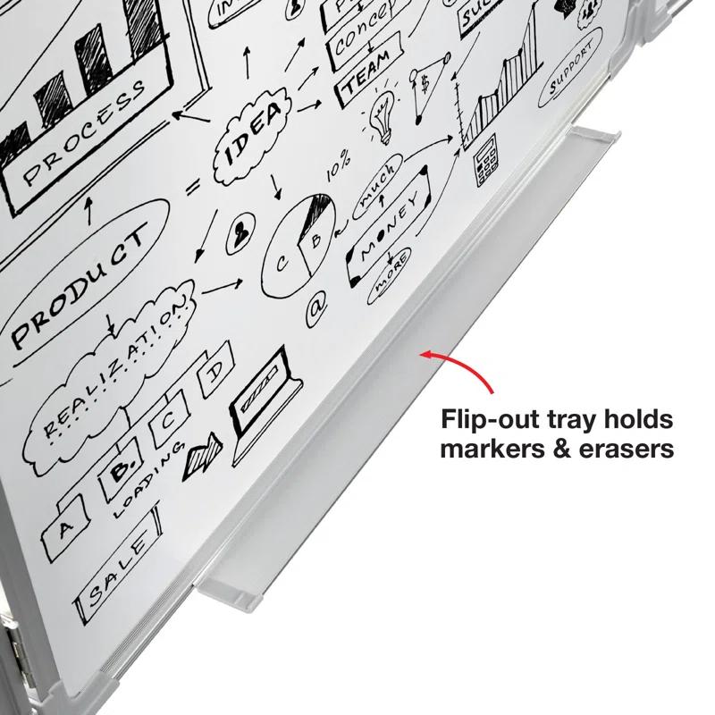Excello Global Products Wall Steel Magnetic Whiteboard