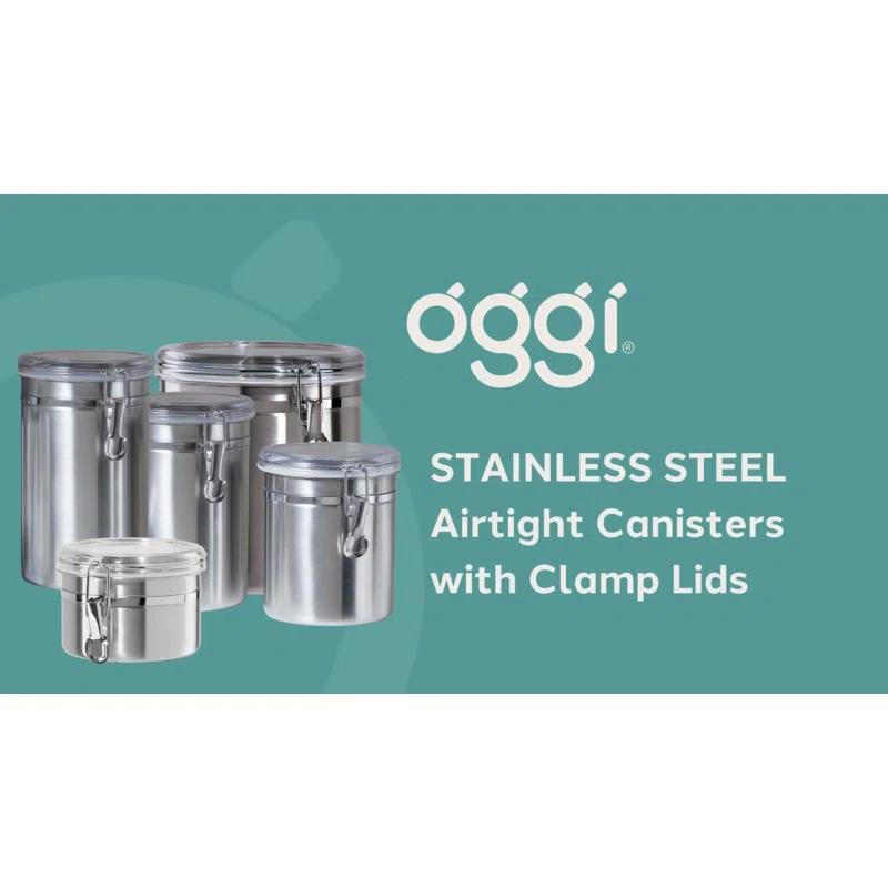 Stainless Steel Clamp Canister w/ Clear Lid