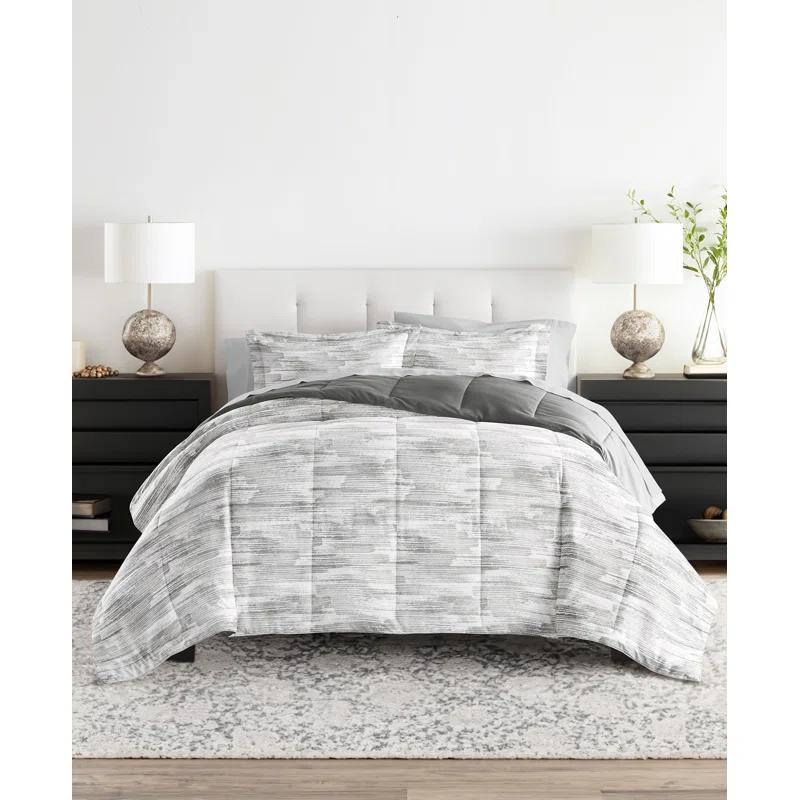 IEnjoy Home 7-Piece Bedding Bundle - Pattern Comforter and Sheet Set