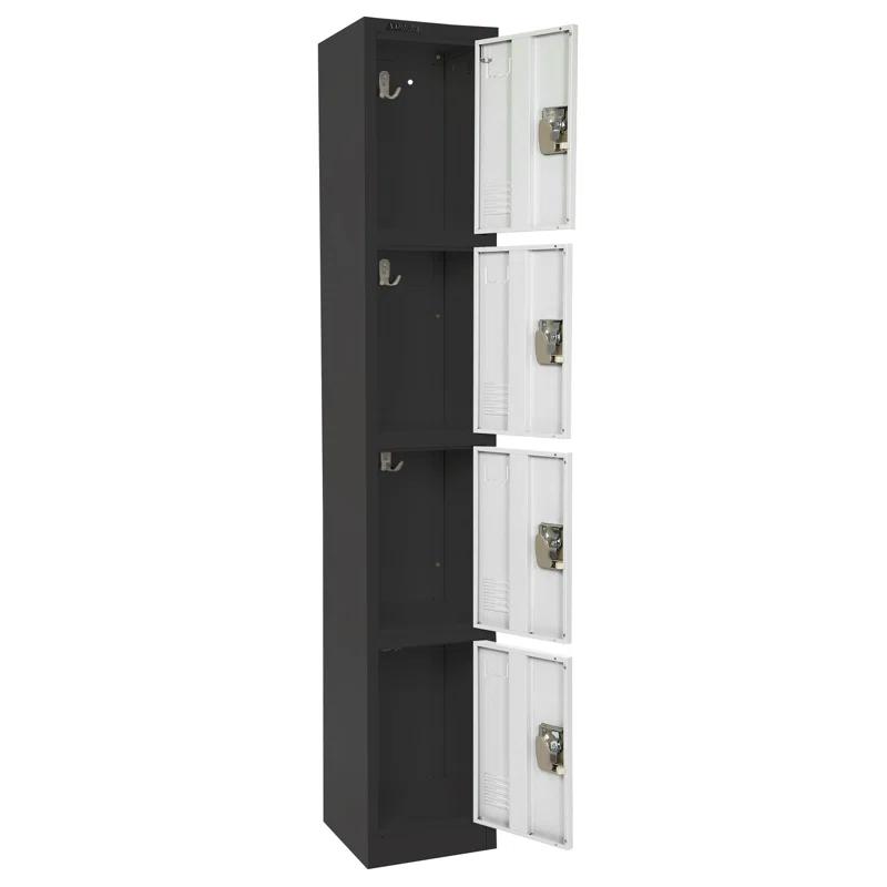 AdirOffice 12'' Wide Steel 4-Tier School and Gym Locker