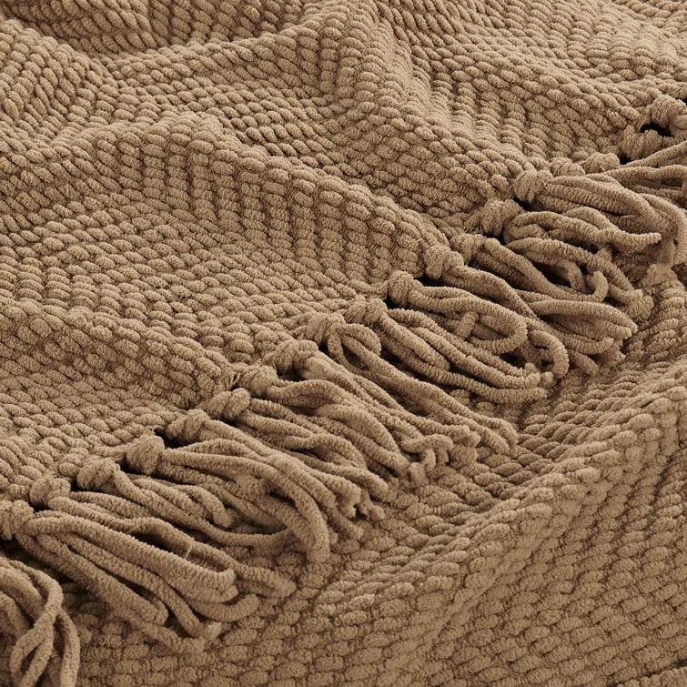 Home Soft Things Tweed Knitted Throw Blanket