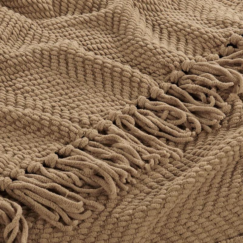 Home Soft Things Tweed Knitted Throw Blanket