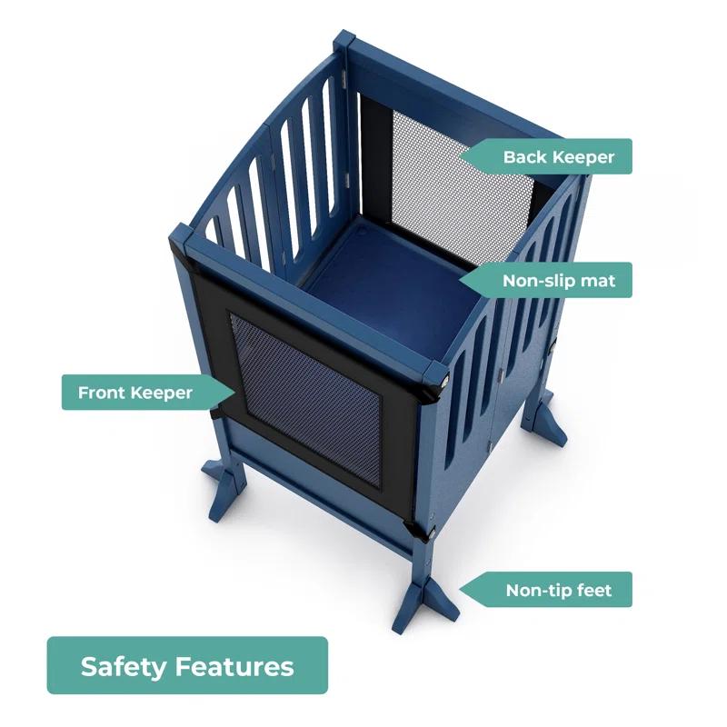 Guidecraft Contemporary Kitchen Helper Foldable Step Stool