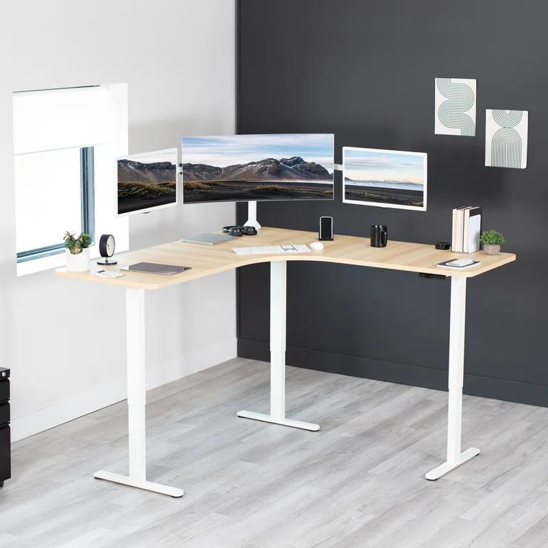 Vivo VIVO Electric 71" x 71" Curved Corner Stand Up Desk (E3CB2 Series)