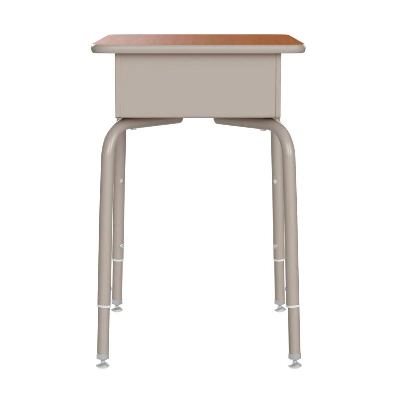 Flash Furniture Goddard Height-Adjustable Open Front Student Desk with Metal Book Box