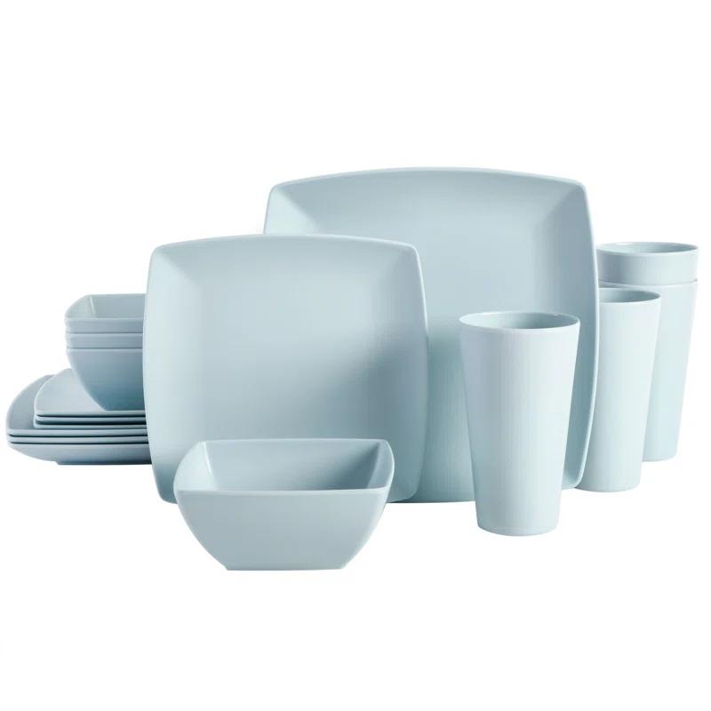 Gibson Home 16 Piece Melamine Dinnerware Set, Service for 4