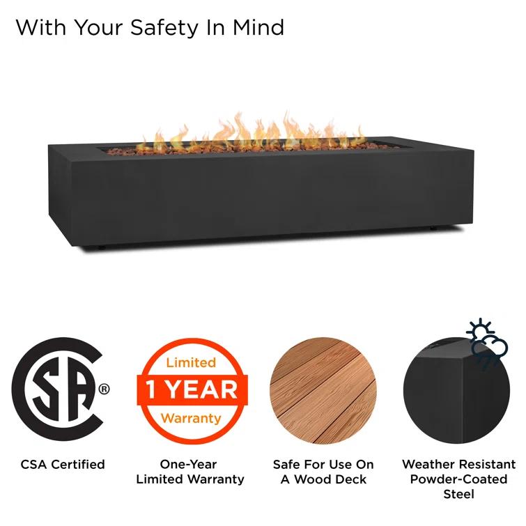 AEGEAN Propane / Natural Gas Outdoor Fire Pit Table
