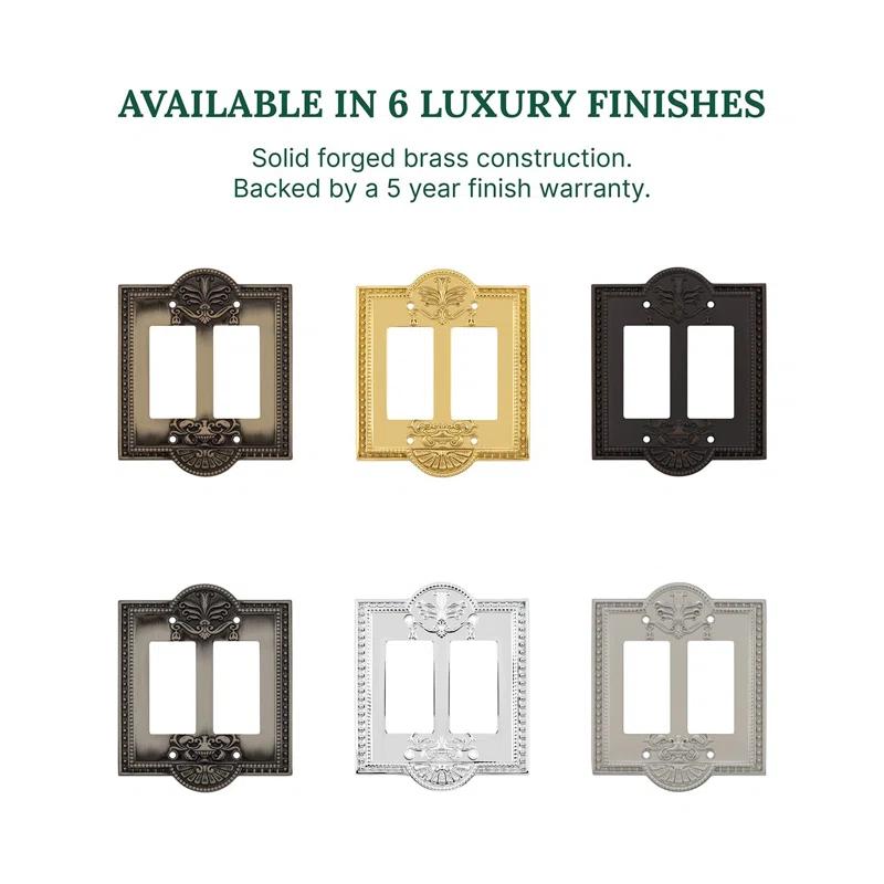 Meadows 2-Gang Rocker Light Switch Wall Plate