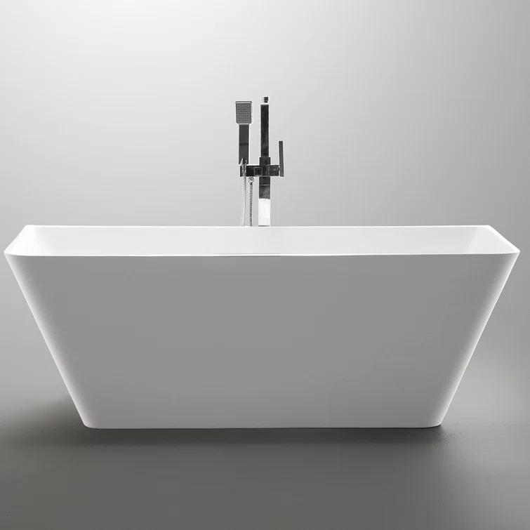 ANZZI 67'' x 31.5'' Freestanding Soaking Acrylic Bathtub FT-AZ099