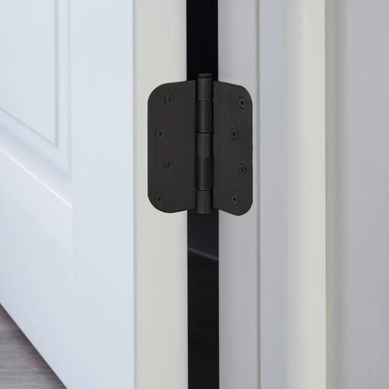 Design House Door Hinge 4-Inch, 5/8-inch Radius, 3-Pack (Set of 3)