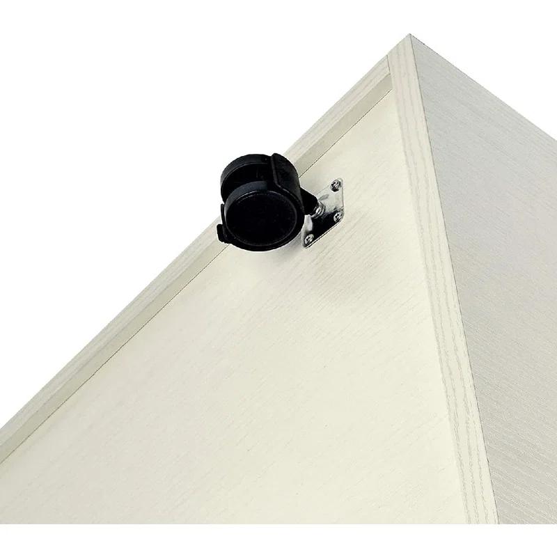 20-Slot Mobile Rolling Wood Blueprint Roll File Large Document Organizer