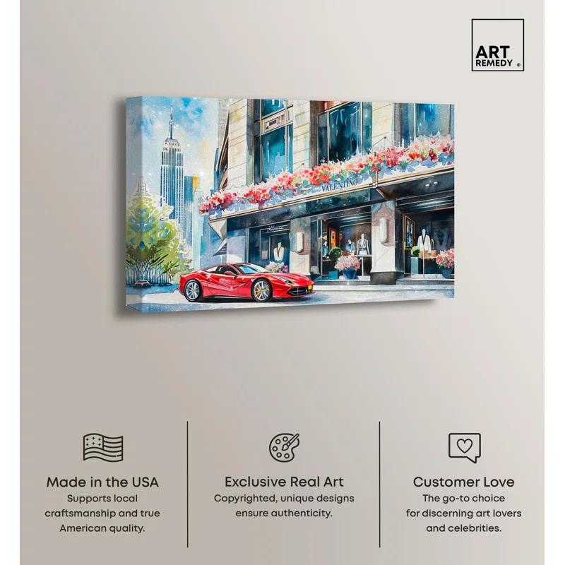 Art Remedy Shopping Spree Trip New York Canvas Fashion Art Prints by Art Remedy