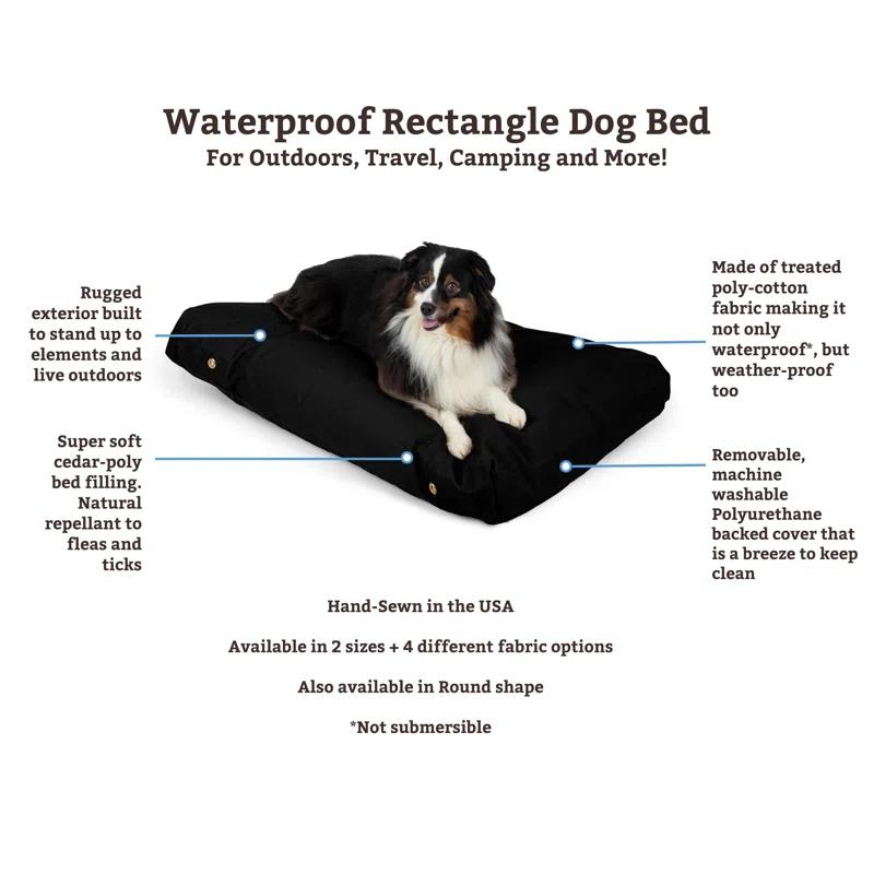 Snoozer Pet Products Snoozer Waterproof Rectangle Indoor/Outdoor Dog Bed