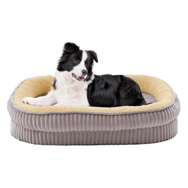 Dog Bed for Dogs Breeds, Dog Sofa Beds,Pet Couch Bed with Four Sided Bolster