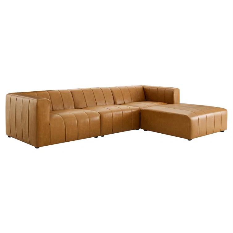 Modway Bartlett Vegan Leather Vegan Leather 4-Piece Sectional Sofa by Modway
