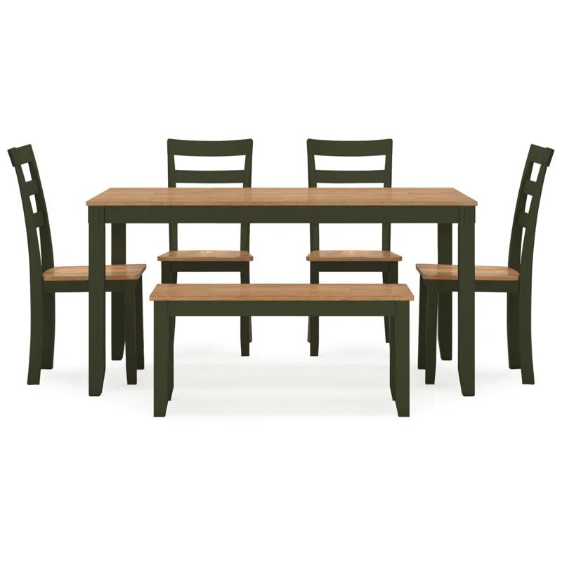 Lark Manor™ Malkin Dining Table With 4 Chairs And Bench, Set Of 6