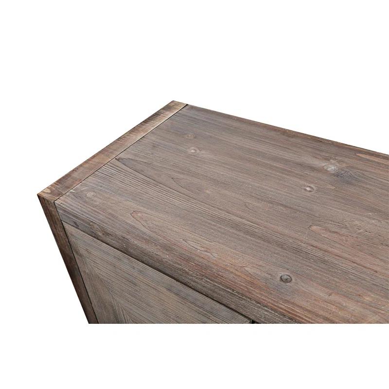 Bungalow Rose Antique Four Door Cabinet For Living Room