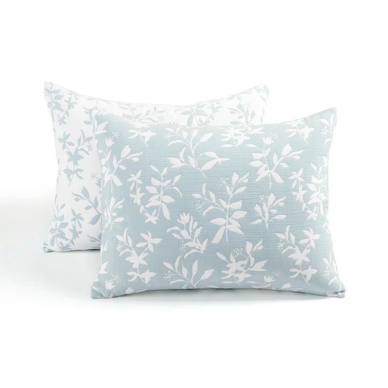 Lush Decor Floral Jacquard Reversible Soft Matelassé Quilt 3Pc Set