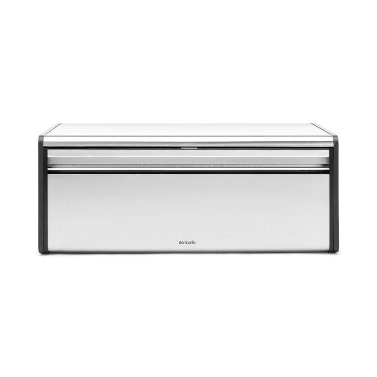 Brabantia Fall Front Bread Box, Matte Steel Fingerprint Proof