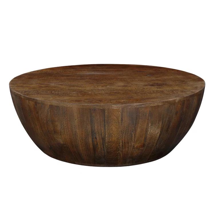 Vivenne Mango Wood Drum Coffee Table