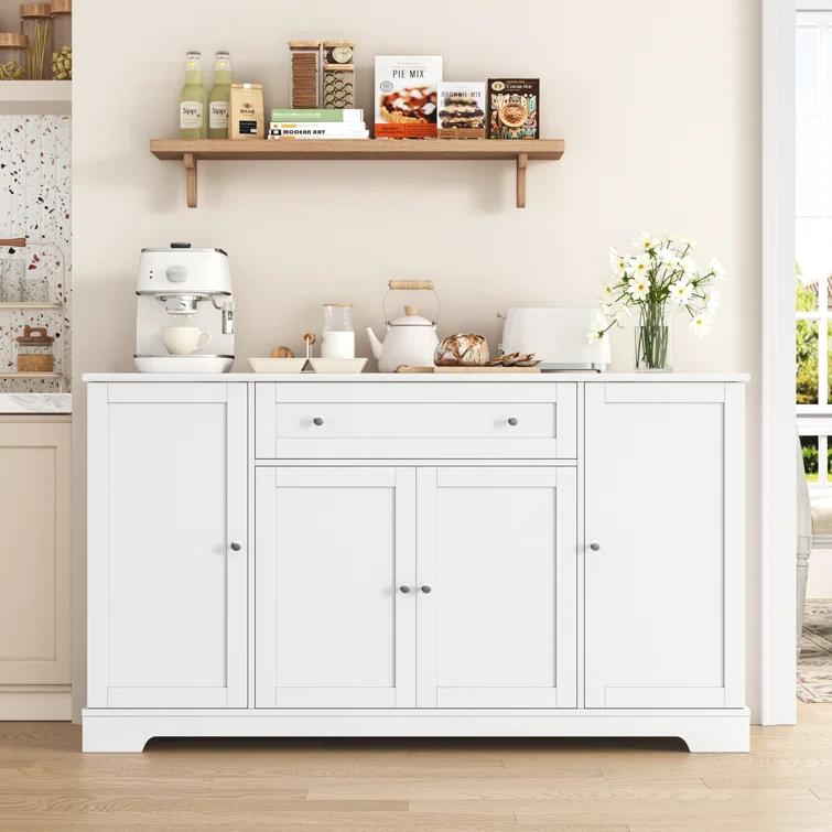 George Oliver 54'' Wide Sideboard with Pantry Doors, Adjustable Shelves and Large Drawer & Reviews | Wayfair