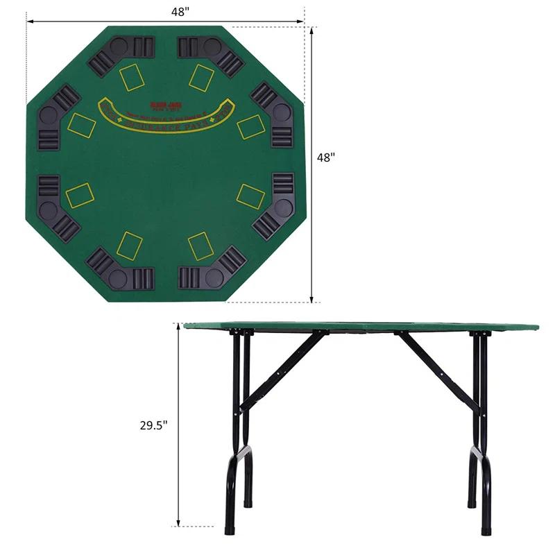 Soozier Soozier 48'' 8 - Player Foldable Poker Table