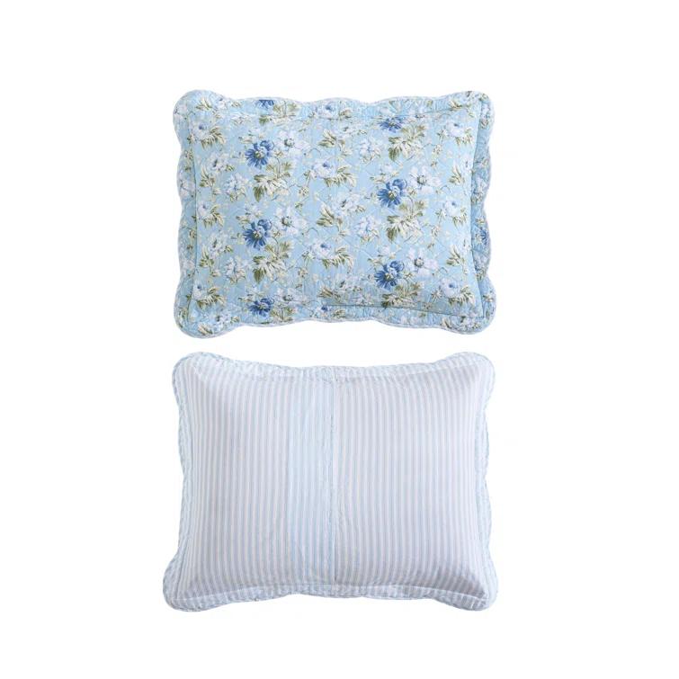 Laura Ashley Standard Cotton Reversible Quilt Set