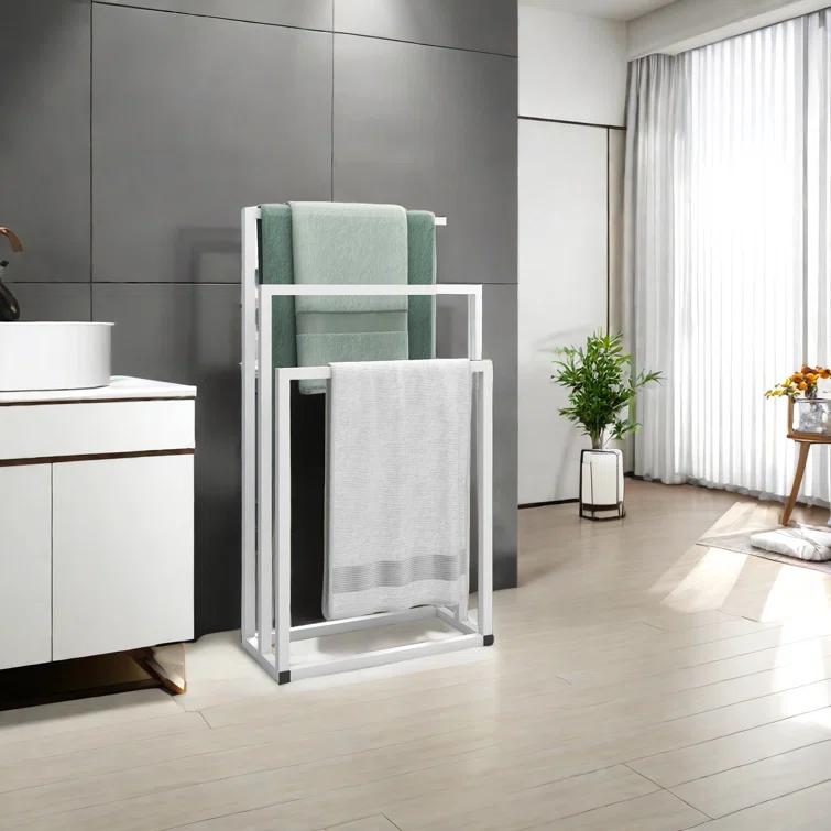 Metal Freestanding Towel Rack 3 Tiers Hand Towel Holder Organizer For Bathroom Accessories