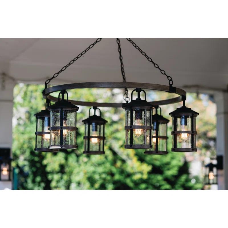 Hinkley Lakehouse Black 6 -Bulb 32" H Outdoor Chandelier