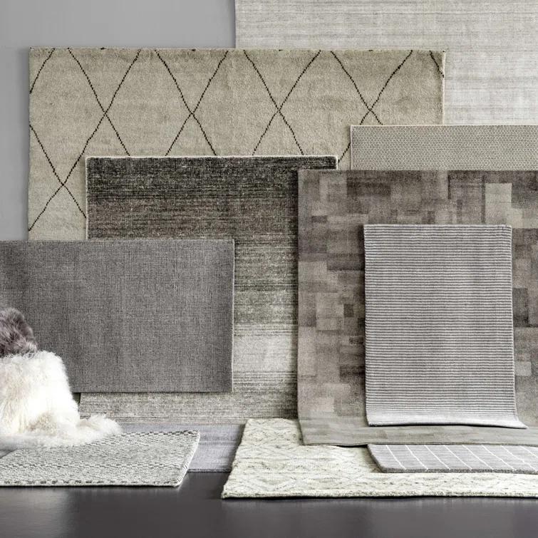 Icelandia White Hand Knotted Viscose Rug