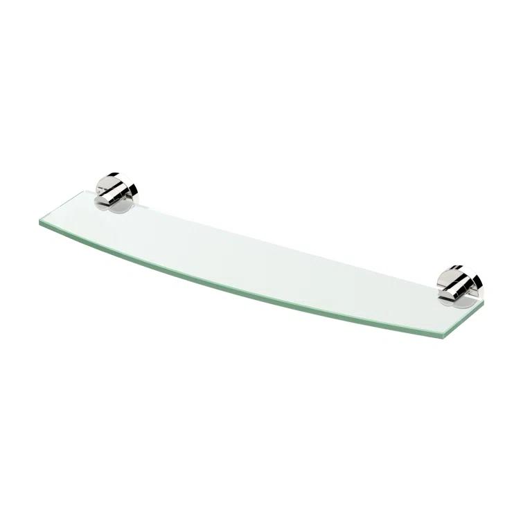 Gatco Glam Wall Mounted Tempered Glass Shelf | Bathroom Floating Glass Shelf